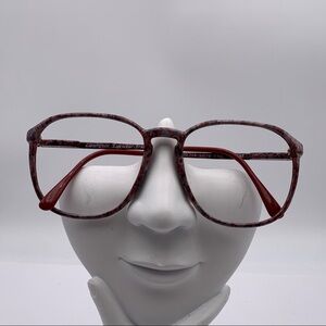 Vintage Lawrence Eyewear Mod.718 Red Oval Frames